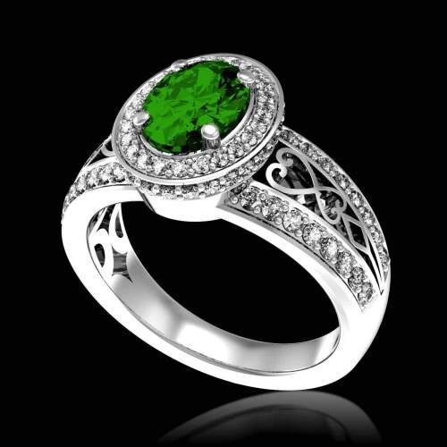 Emerald Engagement ring Tsarine